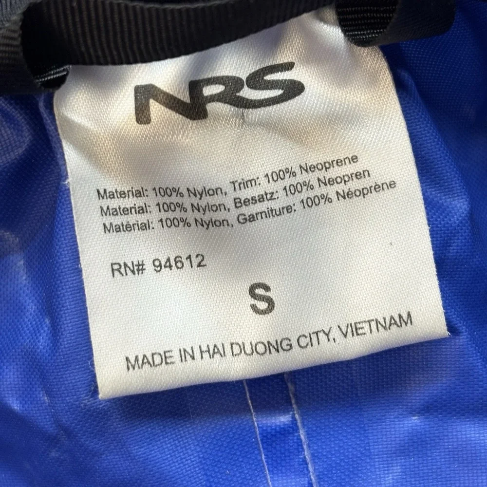 NRS Rio Jacket Mens Small Blue Pullover Waterproof Kayak Canoe Paddling Dry Top